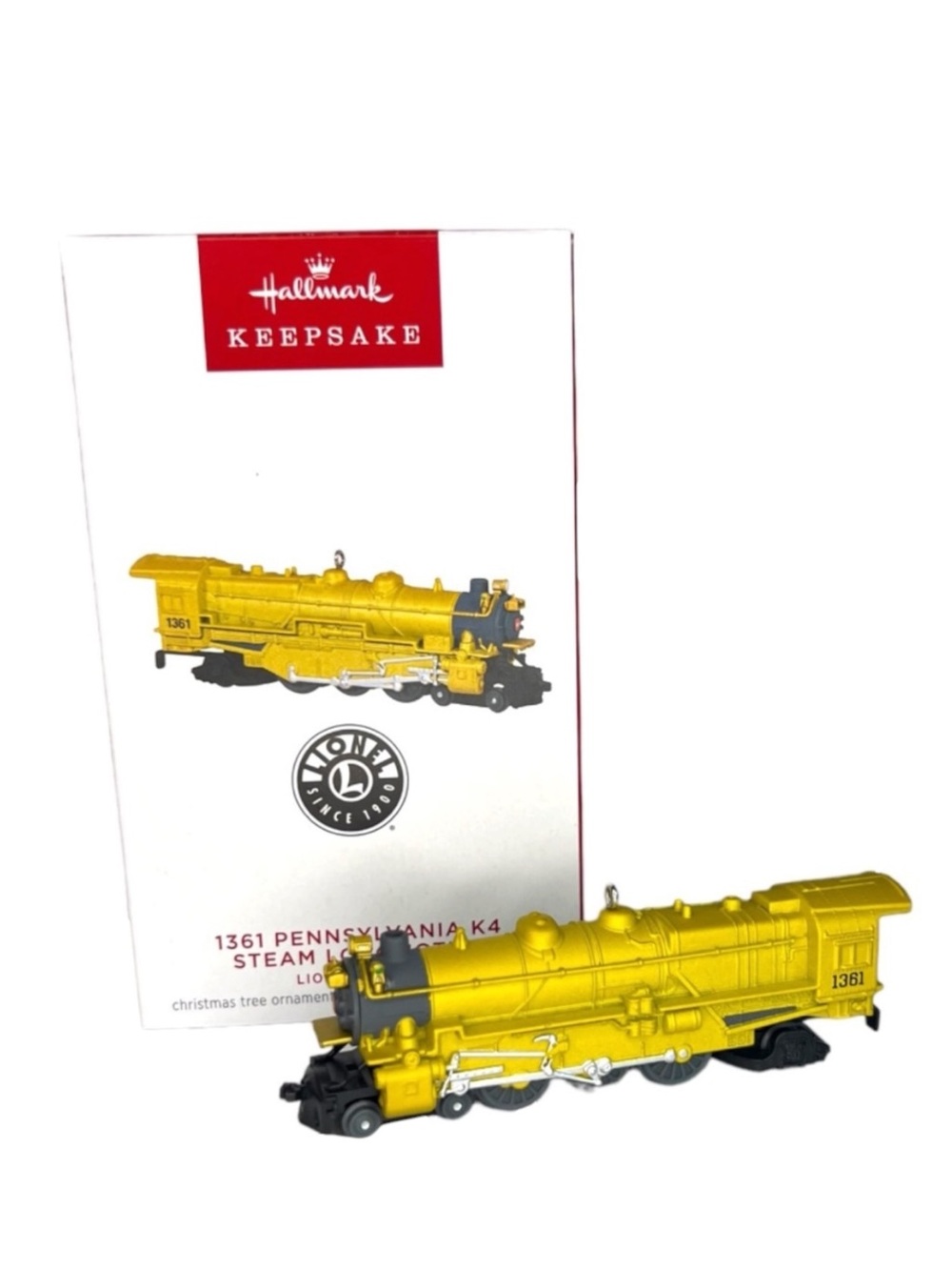 Hallmark 2023 Lionel Pennsylvania K4 Steam Locomotive Gold Limited Ornament